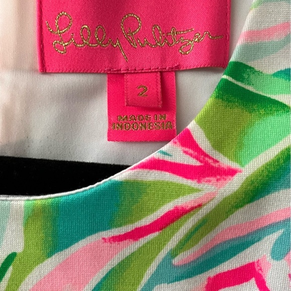 Lilly Pulitzer Mila shift dress Croc my World Sz 2 - EUC - Picture 3 of 5
